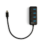 Adaptador USB-C (HUB), 4 x USB-A 3.0, Longitud de Cable 25 cm, Interruptores Individuales, STARTECH HB30C4AIB