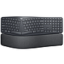 Teclado Partido Ergonómico Inalámbrico Ergo K860, Bluetooth, USB, QWERTY Inglés, Color Negro, LOGITECH 920-009166