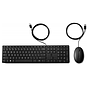 Kit de Teclado y Ratón (Mouse) Wired Desktop 320MK, Alámbrico, USB, Color Negro, (Español), HP 9SR36AA#ABM