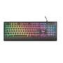 Teclado Gamer Ziva Gaming Rainbow LED Keyboard, RGB, Alámbrico, USB, Color Negro, (Español), TRUST 24098