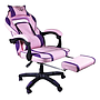 Silla Gamer Chaser, Reclinable, Reposa Pies, Soporte Cervical y Lumbar, Color Rosa / Morado , Max. 120 Kg, CHASER CH-GAMERPINKPUR