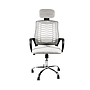 Silla de Oficina, Giratoria, Respaldo Malla Gris, Soporte Cervical, Base Metálica, CHASER CH-VARIGREY