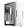 Gabinete Gamer XPG STARKER, Media Torre, Panel Lateral Izquierdo de Cristal Templado, 2 Ventiladores, Iluminación ARGB, Sin Fuente de Poder, Color Blanco, ADATA STARKER-WHCWW