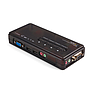 Conmutador Switch KVM, 4 Puertos Video VGA, USB 2.0, con Cables y Audio, STARTECH SV411KUSB