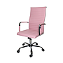 Silla de Oficina Ejecutiva, Giratoria, Respaldo Alto (65 cm), Base Metálica, Max. 85 Kg, Color Rosa, CHASER CH-KENAPINK