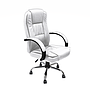 Silla de Oficina Ejecutiva, Giratoria, Respaldo Alto, Tactopiel, Color Blanco, Base Metálica, CHASER CH-DUALITAWHITE