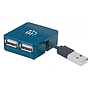 Adaptador USB 2.0 (HUB), 4 x USB 2.0, Hasta 480 Mbps, MANHATTAN 160605