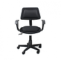 Silla de Oficina con Apoya Brazos, Giratoria, Respaldo Acolchado, Tapiz en Tela, Color Negro, XTECH AM160GEN48-BLACK