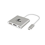 Adaptador Multipuerto USB Tipo C, 3-en-1, 15 cms, XTECH XTC-565