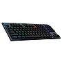 Teclado Gamer G915 TKL RGB, Mecánico, Switch GL Táctil, Inalámbrico, Bluetooth, Iluminación RGB, Color Negro, (Inglés), LOGITECH 920-009495