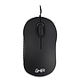 Mini Ratón (Mouse) Retráctil, Alámbrico USB, 1200 Dpi, Color Negro, GHIA GAC-209