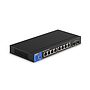 Switch de Escritorio, 8 Puertos PoE RJ45 10/100/1000Mbps, +2 Puertos SFP, Administrable, Chasis Metálico, LINKSYS LGS310MPC