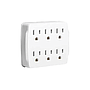 Multicontacto para Pared con 6 Contactos, Color Blanco,125 V /15 A, TXPRO TX6-OUTLET