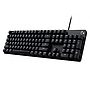 Teclado G413 SE Gaming, Mecánico, Retroiluminación LED, Alámbrico USB 2.0, Color Negro, LOGITECH 920-010433