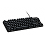 Teclado G413 SE TKL Gaming, Mecánico, Retroiluminación Blanca, Alámbrico USB 2.0, Color Negro, LOGITECH 920-010442