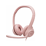 Audífonos Tipo Diadema con Micrófono H390, para Computadora, Audio Digital Mejorado, Control en Cable, Alámbrico USB, Color Rosa, LOGITECH 981-001280