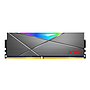 Memoria RAM U-DIMM XPG Spectrix D50 RGB Titanio, DDR4, PC4-28800 (3600MHz), 16GB, Non-ECC, CL18, XMP, Gris, ADATA AX4U360016G18I-ST50