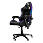 Silla Gamer RAMPAGE, RGB, Hasta 150KG, Color Negro/Blanco, NECNON NBSGR132RG