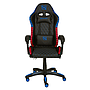 Silla Gamer RAMPAGE, RGB, Hasta 150KG, Color Negro/Azul, NECNON NBSGR122RG