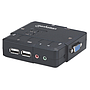 Switch KVM Compacto de 2 Puertos USB, con cables y Soporte de Audio, MANHATTAN 151252