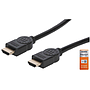 Cable de Video HDMI, Alta Velocidad, M-M, con Canal Ethernet Premium, 5 Metros, Color Negro, MANHATTAN 355360