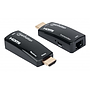Kit Extensor de Video Compacto de HDMI sobre Ethernet, Cat6, Hasta 60m, Color Negro, MANHATTAN 207539