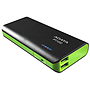 Cargador Portátil (Power Bank) Adata PT100, Capacidad 10,000mAh, Salidas 5V-2A / 5V-2.1A, Color Negro/Verde, APT100-10000M-5V-CBKGR