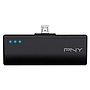 Power Bank (Cargador Portatil) C/ Base, 1 x Micro USB, Capacidad 2200 mAh, Color Negro, PNY P-B-2200-M-K01-RB