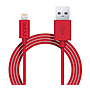 Cable Incipio Lightning a USB, carga y sincronización, color Rojo, 1 Metro / 840076164578