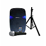 Bafle Schalter, 15" Activo, con Bluetooth, 400W, Incluye pedestal y micrófono S-15B