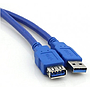Cable Extensión USB 3.0 1.8 Metros de Macho Tipo A a Hembra Tipo A, Color Azul, VCOM CU302-1.8