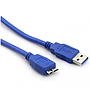  Cable USB 3.0 de Macho Tipo A a Macho Tipo Micro USB "B", 1.8 Metros, Color Azul, VCOM CU311-1.8