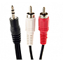 Cable Adaptador de Plug 3.5mm a 2 Plug RCA Estéreo de 1.8 Metros, VCOM CV212-1.8