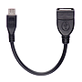 Cable OTG (On The Go) USB 2.0 Micro USB Macho a USB Hembra de 20 centímetros, Color Negro, VCOM CU279-0.2