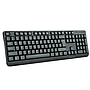 Teclado Multimedia, Alámbrico (USB), 3 Posiciones, Color Negro, VORAGO KB-102