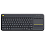 Teclado Multimedia, Inalámbrico (USB) Modelo K400 Plus, Español, Color Negro, TouchPad Integrado, LOGITECH 920-007123