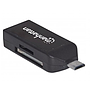 Adaptador Micro USB - USB (M-H), OTG, C/ Puerto P/ Tarjetas de Memoria 24 en 1, MANHATTAN 406222