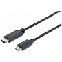 Cable de Datos USB-C - MicroUSB (M-M), Color Negro, Longitud 1.0 Metros, MANHATTAN 353311