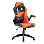 Silla Gamer Modelo Air Striker, Semi Reclinable, Color Naranja / Negro, Max. 120 Kg, NACEB NA-0903