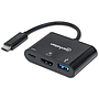 Adaptador USB-C - HDMI / USB (M-H), MANHATTAN 152037